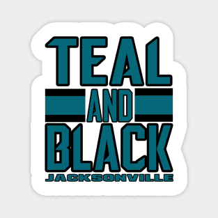 Jacksonville LYFE Teal and Black True Football Colors! Magnet