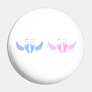 Twin baby. Baby boy baby girl angels wings Pin