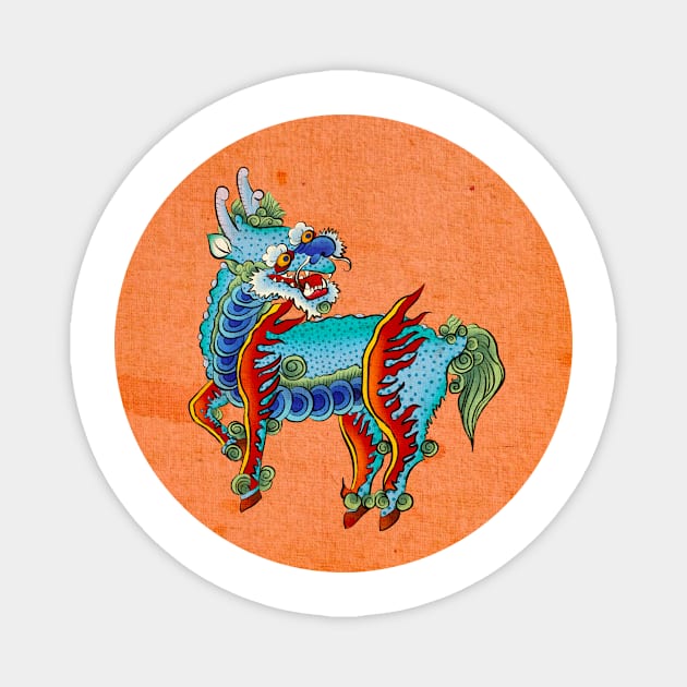 Minhwa: Kirin D Type (Korean traditional/folk art) Magnet by koreanfolkpaint