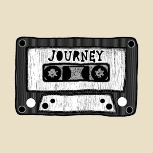 journey cassette black and white T-Shirt