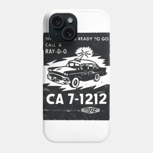 Vintage 1950s Mid-Century Style California Taxi Cab Phone Case