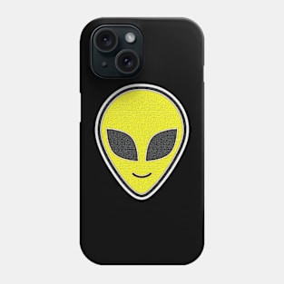 Alien Head happy emoji Embroidery style Patch texture Phone Case