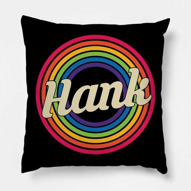 Hank - Retro Rainbow Style Pillow by MaydenArt