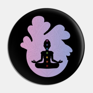 Chakras Aligned Meditation Pin