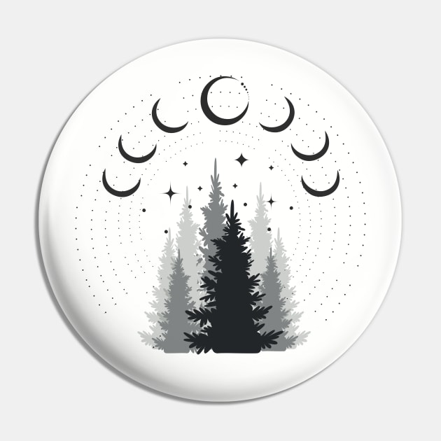 Luna Forest Pin by studioaartanddesign