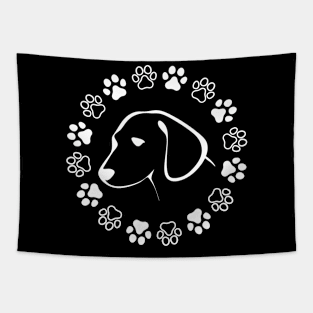 dog pow cute dogs lovers pets paws Tapestry