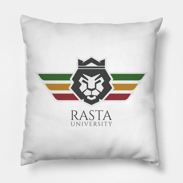 Rasta University Lion Rasta Colors Reggae Pillow by rastauniversity