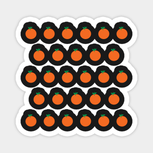 Orange on Blue Magnet