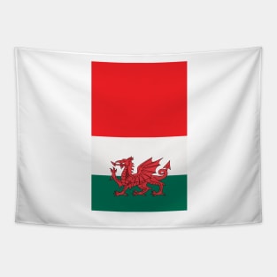 Wales Rugby Tricolour Flag Design Tapestry