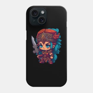 Chibi Style Barbarian Queen Phone Case
