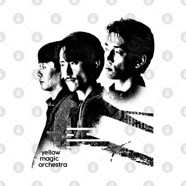 Yellow Magic Orchestra - -  Original Glitch Style Fan Art Design by unknown_pleasures