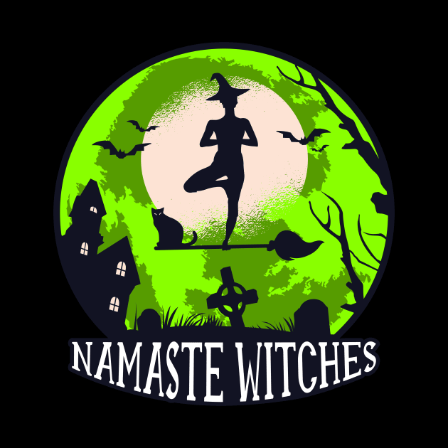 Yoga Hexe Yogavidya Namaste Witches Vintage by alpmedia