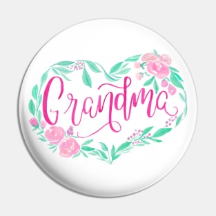 Grandma floral design Pin