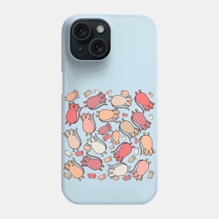 Peach Fuzz Flying Cats Phone Case