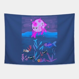 Moon and sea Tapestry