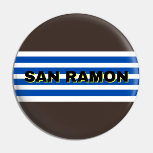 San Ramon City in Uruguay Flag Stripes Pin