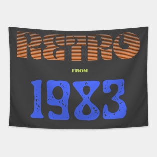 Retro Birthyear T-Shirt 1983 Tapestry