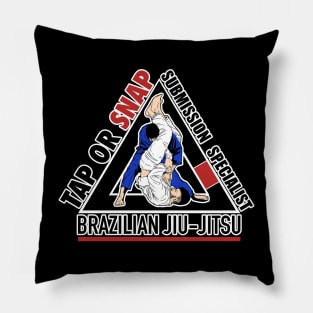 Brazilian Jiu-Jitsu Tap or Snap Design Pillow