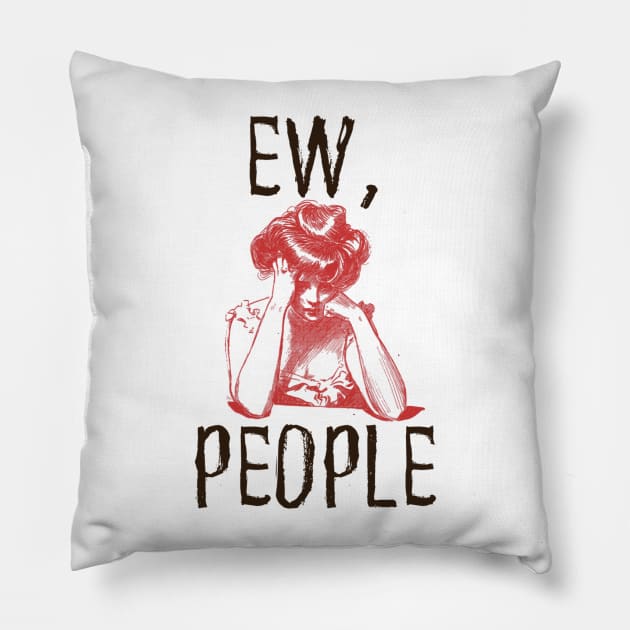 Ew, people Pillow by BlackCatArtBB