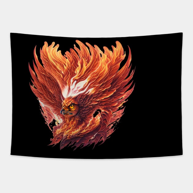 PHOENIX BIRD ANGRY Tapestry by THE-PHOENIX-ART