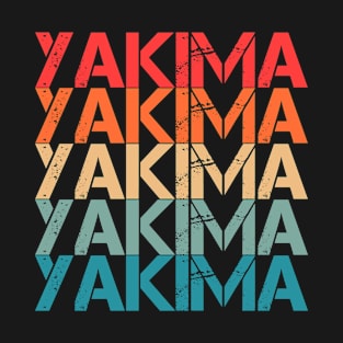 Yakima Retro Vintage Repeated Text T-Shirt