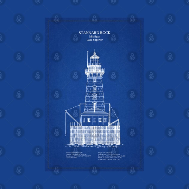 Stannard Rock Lighthouse - Michigan - AD by SPJE Illustration Photography