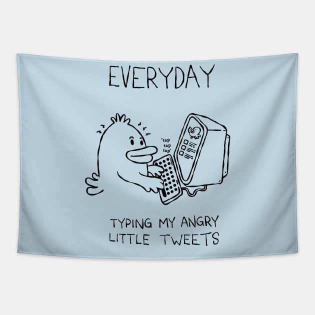 Angry Little Tweets Tapestry by Jumpy