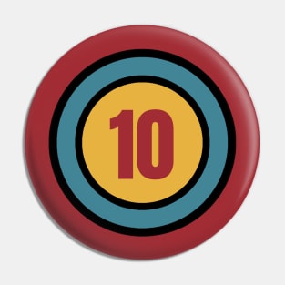The Number 10 - ten - tenth Pin