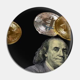 Bitcoin & Benjamin Franklin Pin