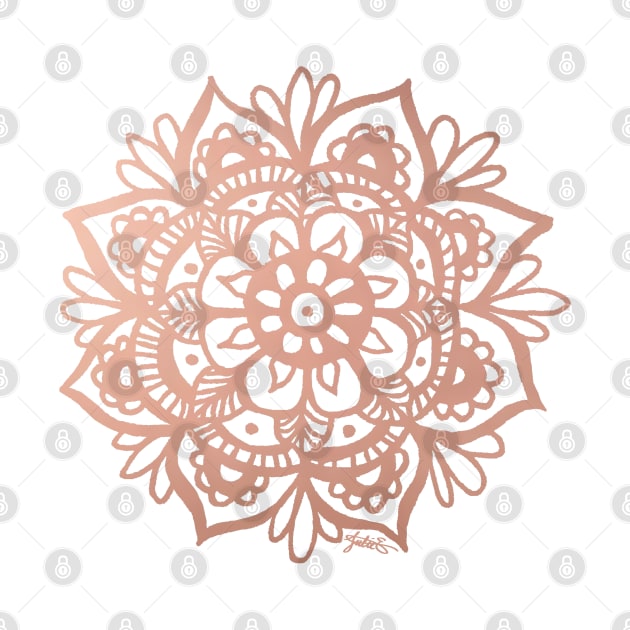 Rose Gold Mandala by julieerindesigns