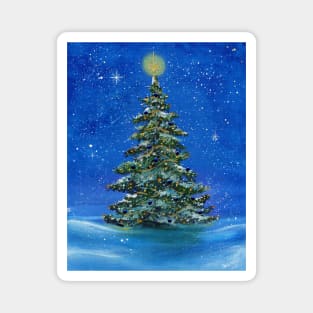 "Silent Night Christmas Tree" copyright Renee L. Lavoie Magnet