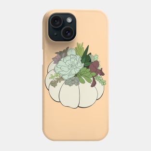 White Succulent Pumpkin Phone Case