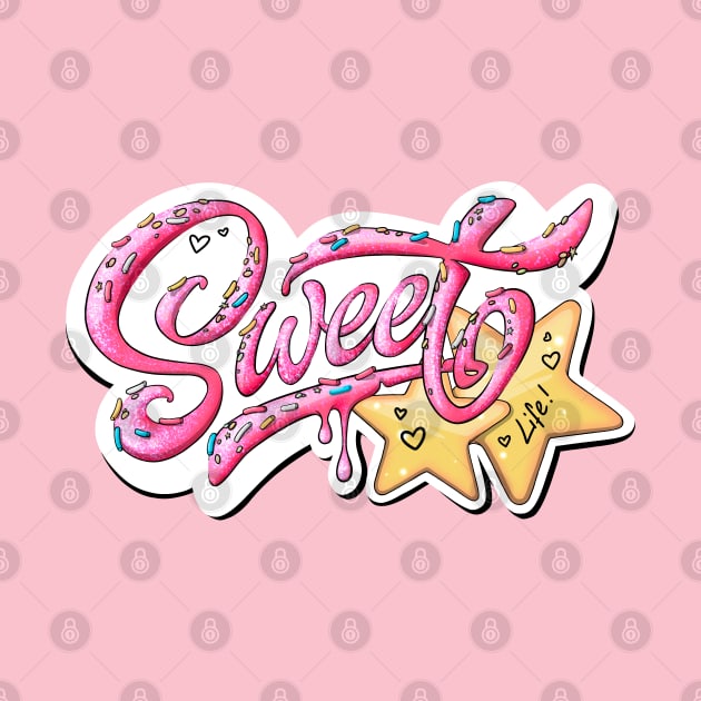 sweet life (pink text) by Mei.illustration