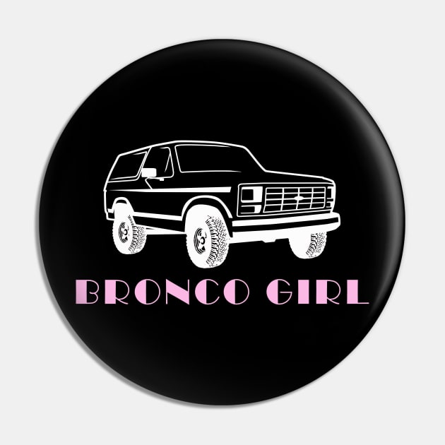 Bronco Girl 1980-1986 White/Pink Print Pin by The OBS Apparel