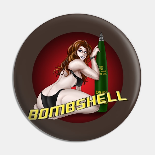 Bombshell Pinup Pin by Oswald's Oddities