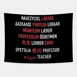 Teacher in Different Languages Tapestry