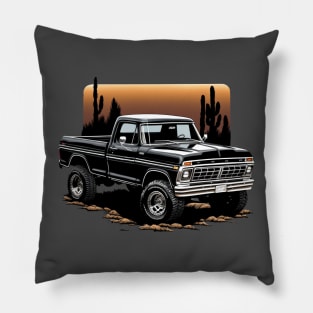 Ford Truck Vintage Highboy Desert Design Pillow