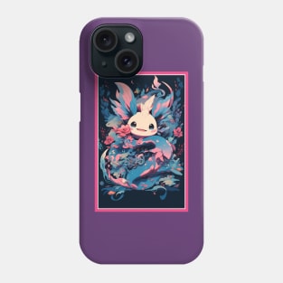 Cute Axolotl Anime Art Design | Cute Animals | Axolotl Hentaii Chibi Kawaii Design Phone Case