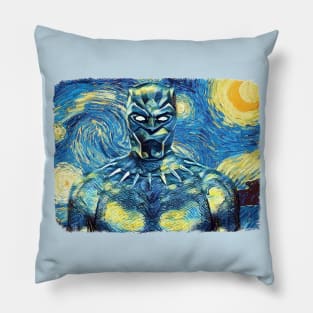 Black Panther Van Gogh Style Pillow