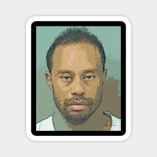 Tiger Woods Mugshot Magnet