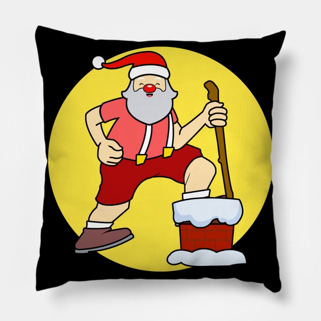 Hiker Santa Claus Pillow by LuisP96