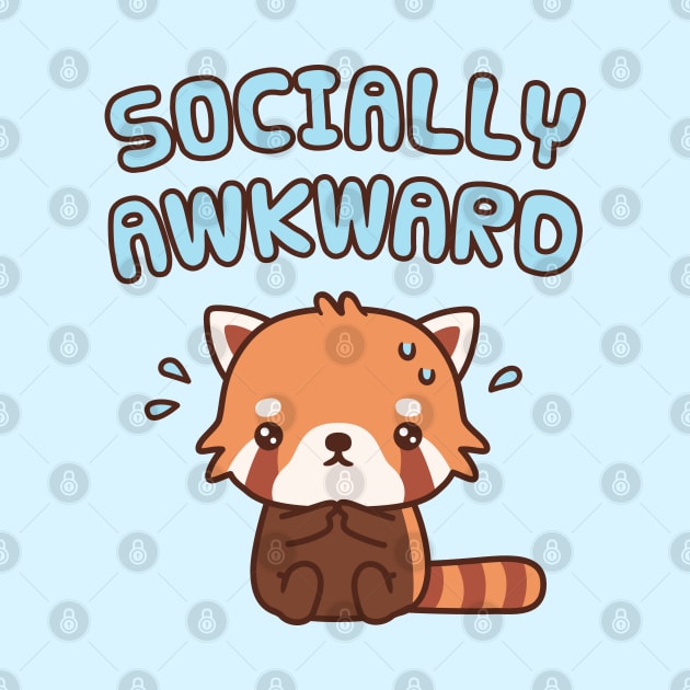 Cute Red Panda Socially Awkward Funny by rustydoodle