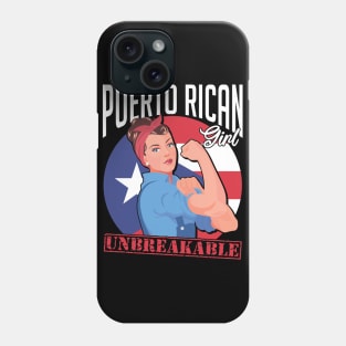 Strong Puerto Rican Girl Unbreakable Phone Case