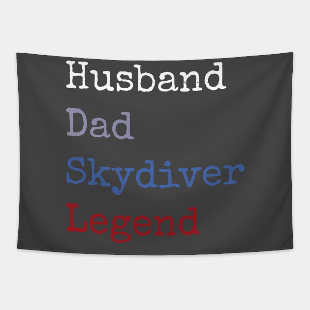 Husband dad skydiver legend Tapestry by Apollo Beach Tees