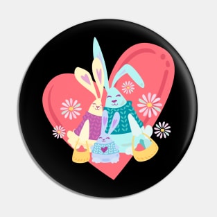 Bunny Family Pin