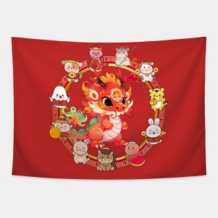 Chinese Lunar New Year Dragon 3 Tapestry