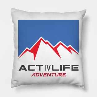 Activlife Adventure With Red Mountains and Blue Sky Pillow