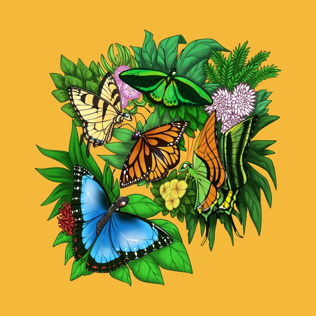 Butterflies by Tyger Noodle Artz