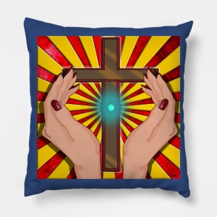 Hands of Spirituality Pillow