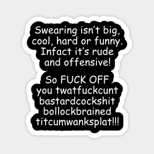 Sweary W/B Magnet